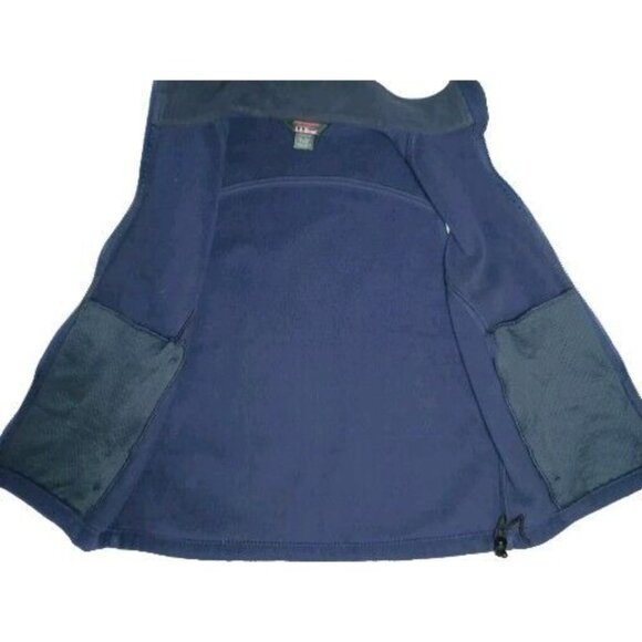 LL Bean Blue Fleece Zip Front Vest Womens SM Classic Outdoor Pockets 0 WN53 - Picture 4 of 8